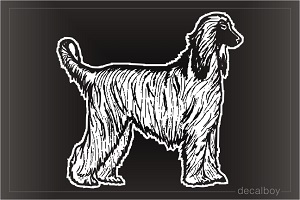 Afghan Hound Car Window Decal