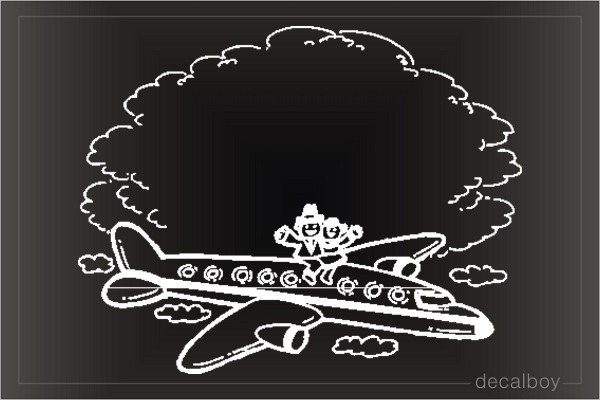 Airplane 3 Window Decal