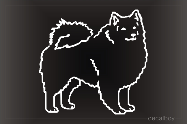 American Eskimo Car Window Decal