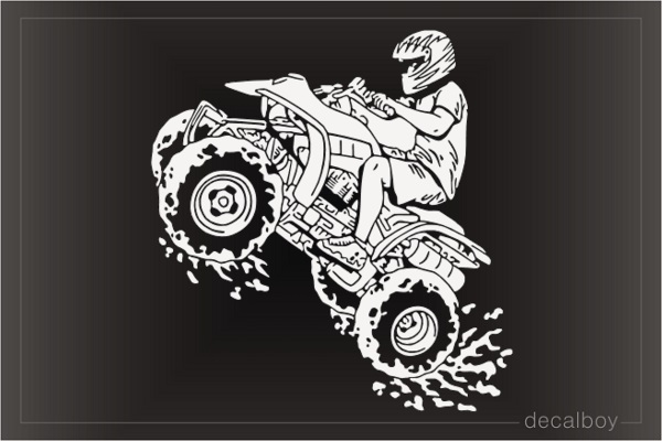 Atv In Mud Decal