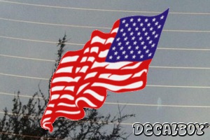 American Flag Car Decal