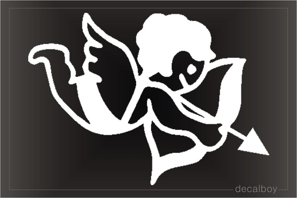 Cherub With Arrow Window Decal