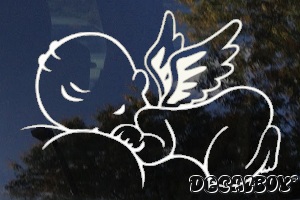 Angel Baby Sleeping Decal