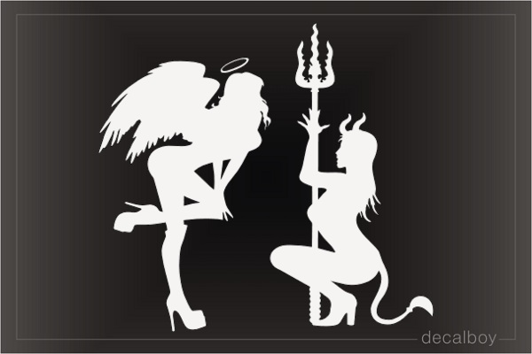 Angel Devil Girls Decal