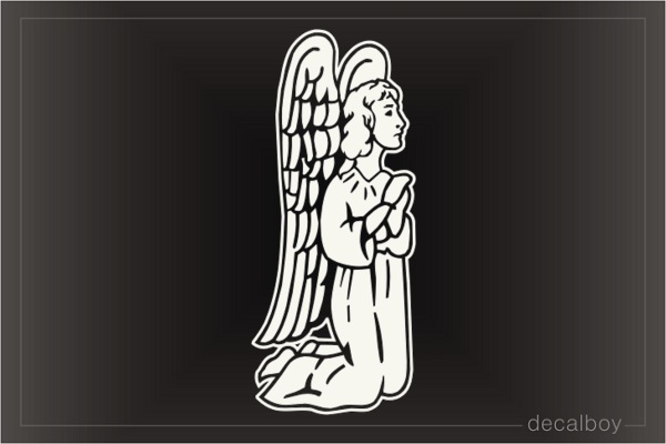 Angel Kneeling Window Decal