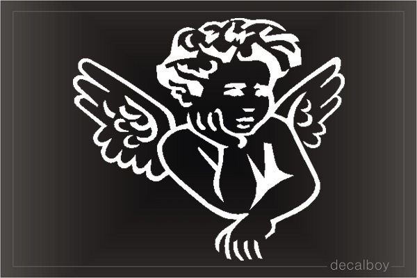 Angel Hand On Chin Window Decal