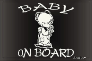 Baby Girl On Board Window Decal