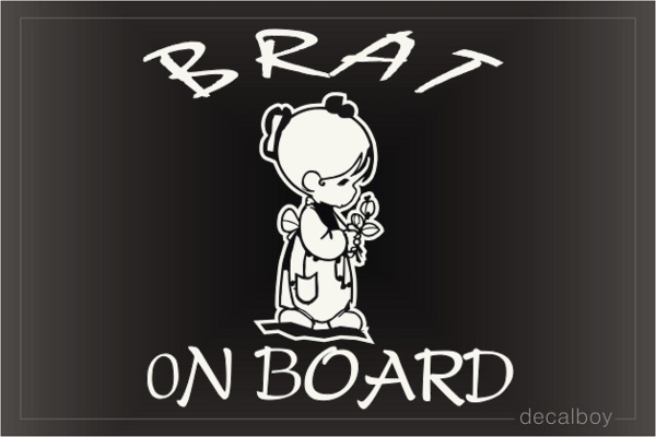 Brat On Board Window Decal