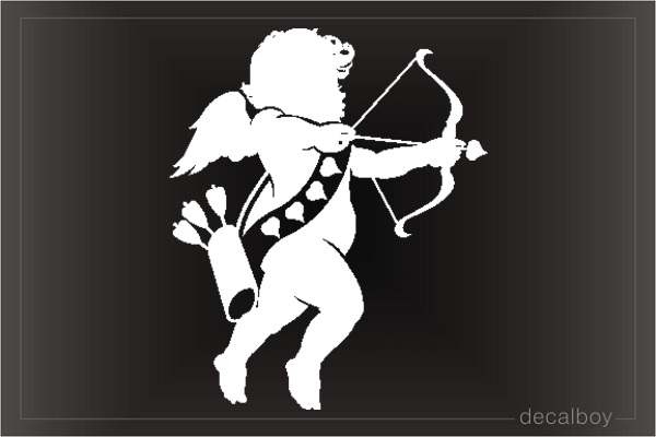 Cupid With Arrow Window Decal