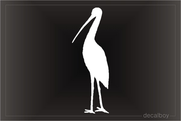 Stork Silhouette Window Decal