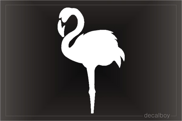 Flamingo Silhouette Window Decal