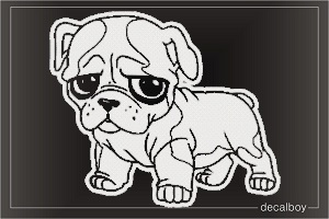 Bulldog 7 Car Window Decal