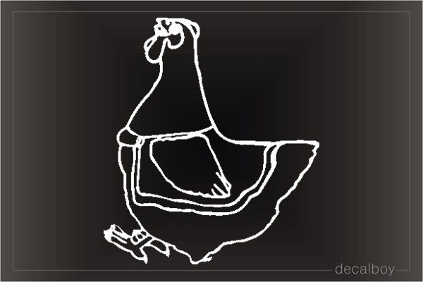 Chicken 2 Window Decal
