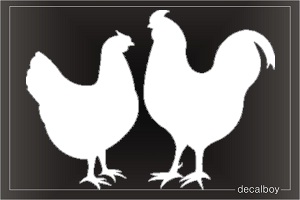 Chicken 3 Window Decal