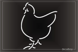 Chicken 5 Window Decal