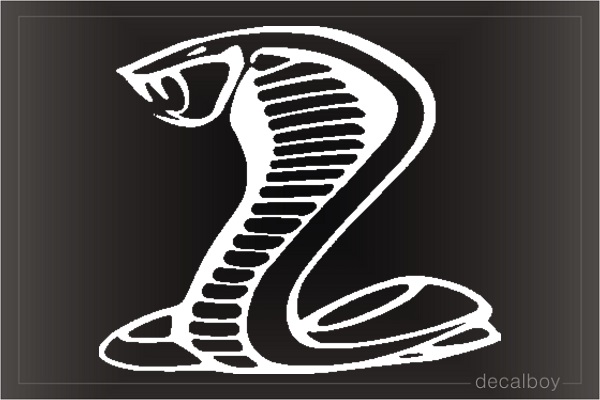 Black Spitting Cobra Window Decal