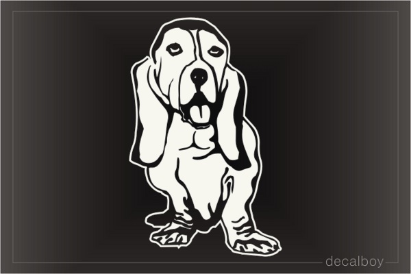 Basset Hound 3 Car Window Decal