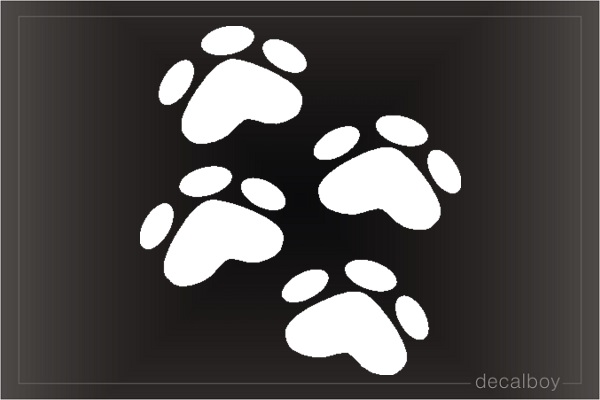 Dog Paw Car Window Decal