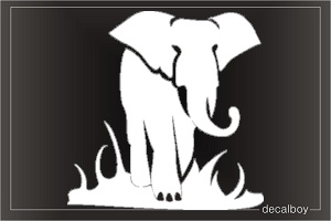 Elephant African Bush Window Decal