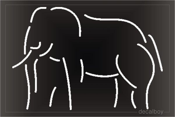 Elephant 4 Window Decal