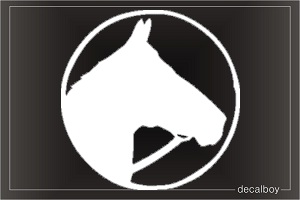 Horse Head Circle Car Window Decal