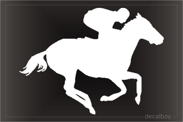 Horseback Racing Car Window Decal