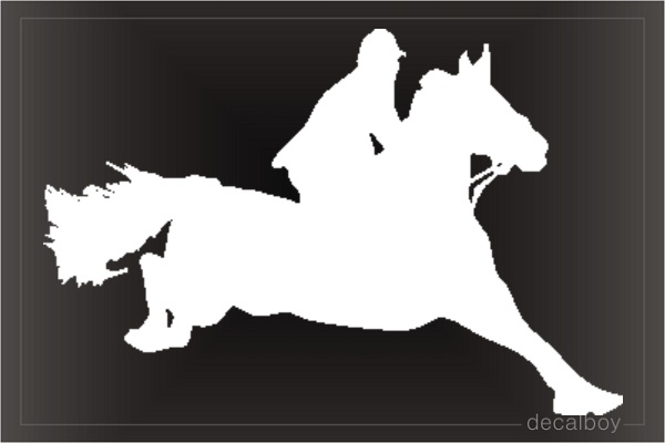 Horseback Race Car Window Decal