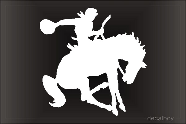 Cowboy Horse Car Window Decal