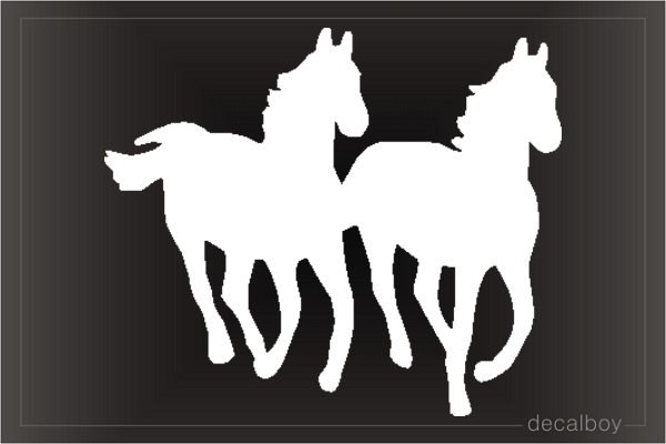 Horses Running Car Window Decal