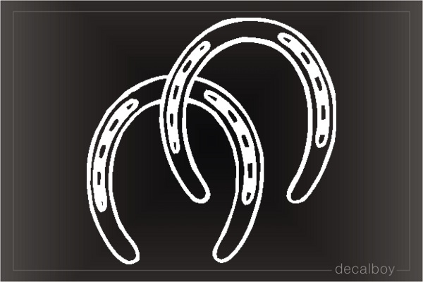 Horseshoes Car Window Decal