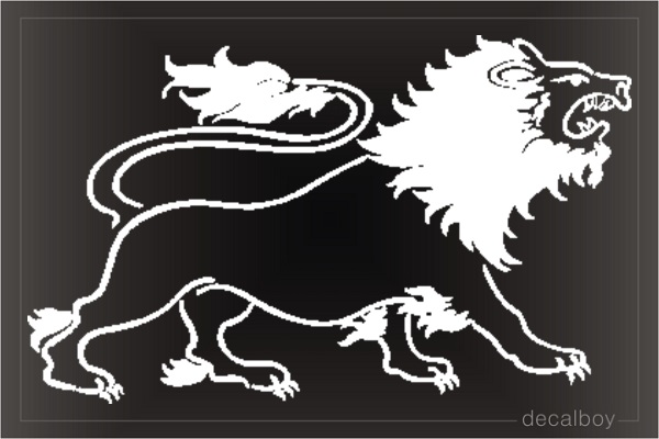 Lion Male Walking Window Decal