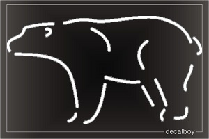 Polar Bear Drawing Window Decal