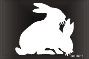 Rabbit 3 Window Decal