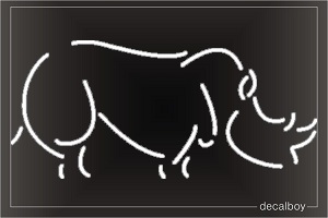 Rhinoceros Window Decal