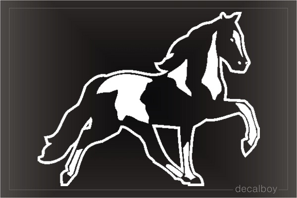 Arabian Running Horse Window Decal