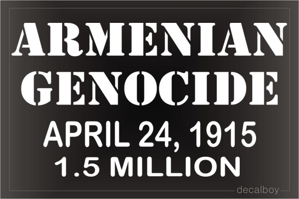 Armenian Genocide Vinyl Die-cut Decal