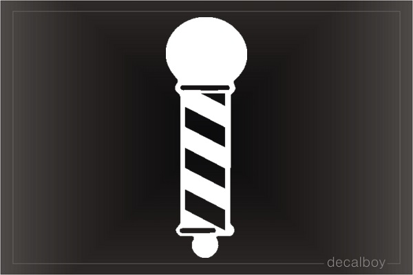 Barber Pole Car Decal