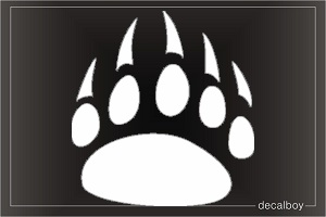 Bear Foot Prints Window Decal