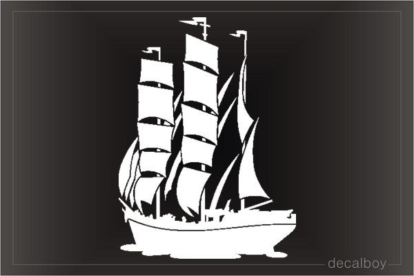 Sailer Boat Window Decal