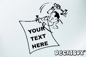 Hammering Poster Car Decal