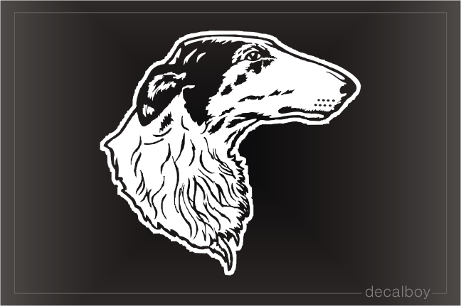 Borzoi Car Window Decal