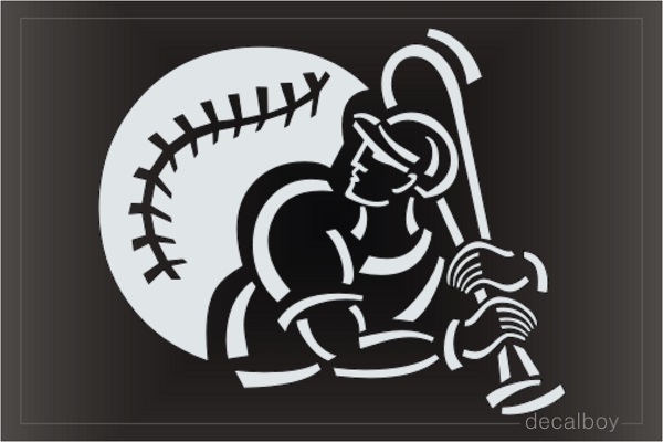 Baseball Bat Player Decal