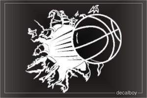 Basketball Braking Window Decal