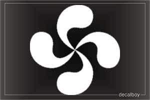 Basque Lauburu Four Heads Symbol Car Decal