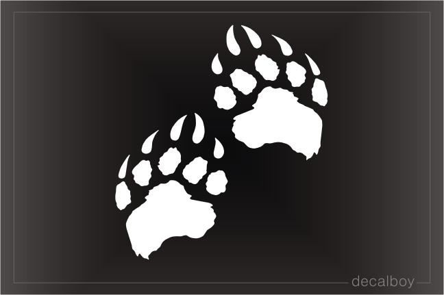 Bear Footprints Decal