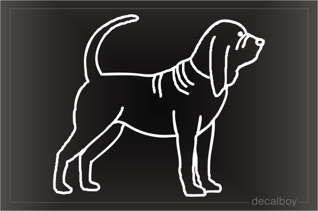 Bloodhound Car Window Decal