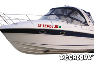 Boat Registration Number Decal