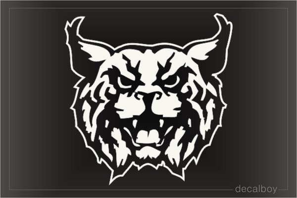 Bobcat Face Window Decal