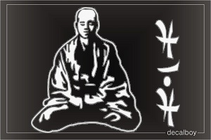 Buddha Sitting Window Decal