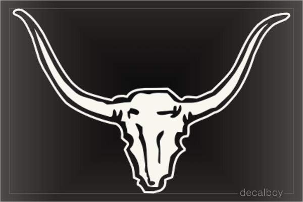 Bull Skull Car Decal